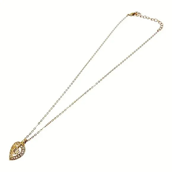 Dior Rhinestone Emblem Necklace - Picture 3 of 7